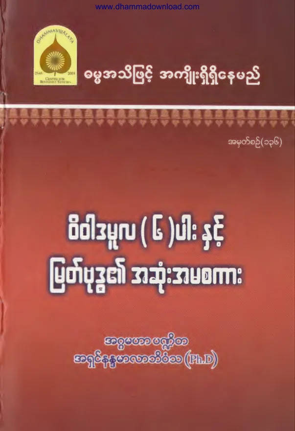 136. ဝိဝါဒမူလ (၆)ပါးႏွင့္ ျမတ္ဗုဒၶ၏ အဆုံးအမစကား.pdf